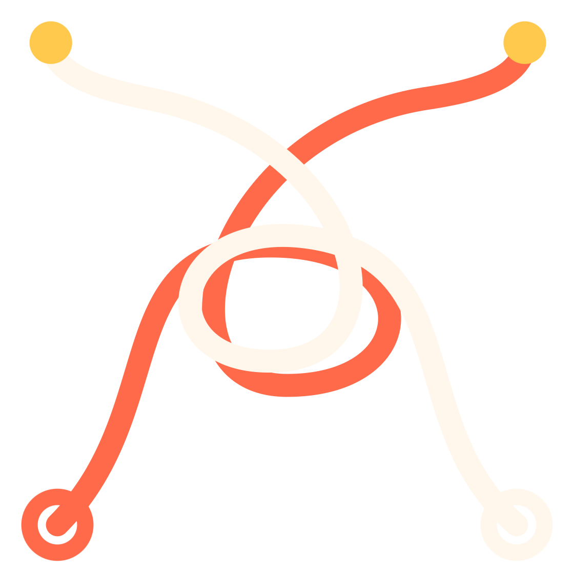 Tangle logo: two leashes tied in a knot